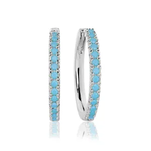 Sterling Silver Ellera Grande Earrings SJ-E2869-TQ