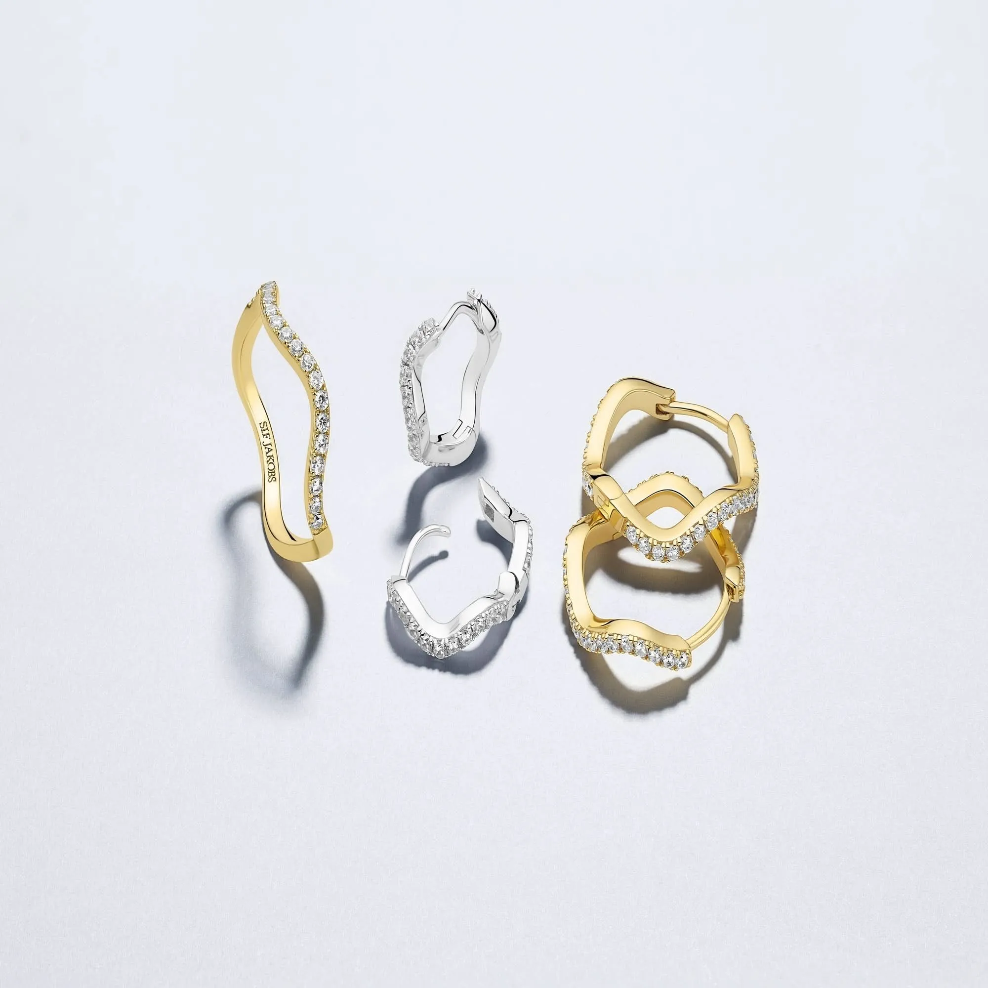 Sterling Silver Ellera Waves Pianura Ring SJ-R3869
