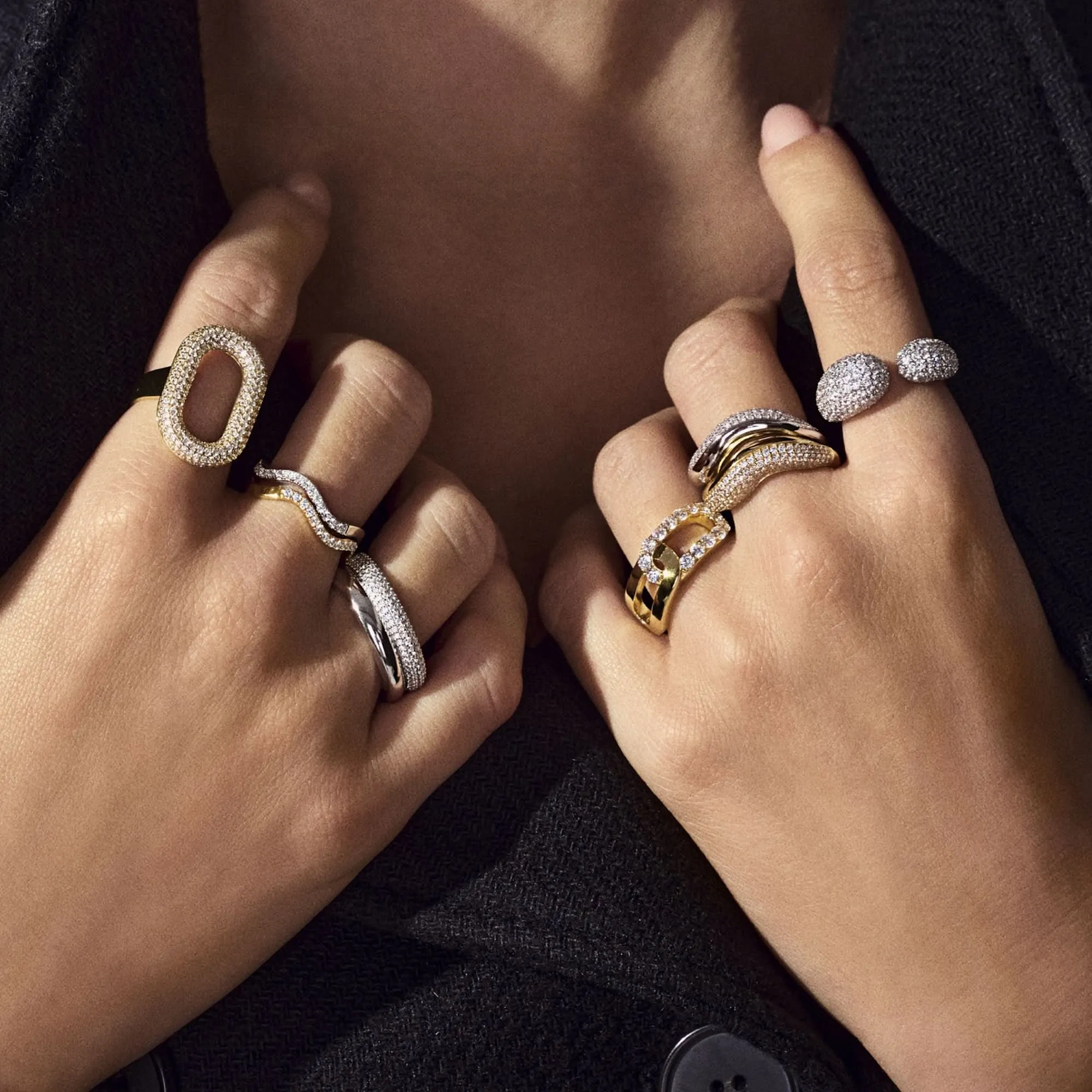 Sterling Silver Goccia Pianura Ring SJ-R2481