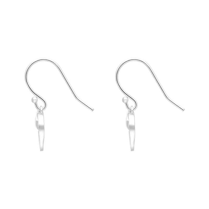 Sterling Silver Heart Drop Earrings D