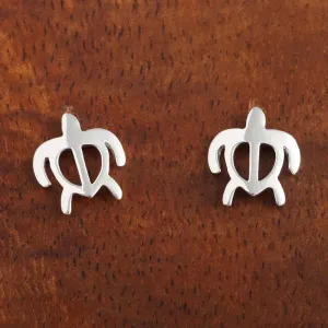 Sterling Silver Honu (Hawaiian Turtle) Post Earrings