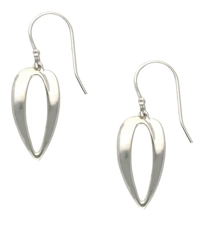 Sterling Silver Long Teardrop Earrings