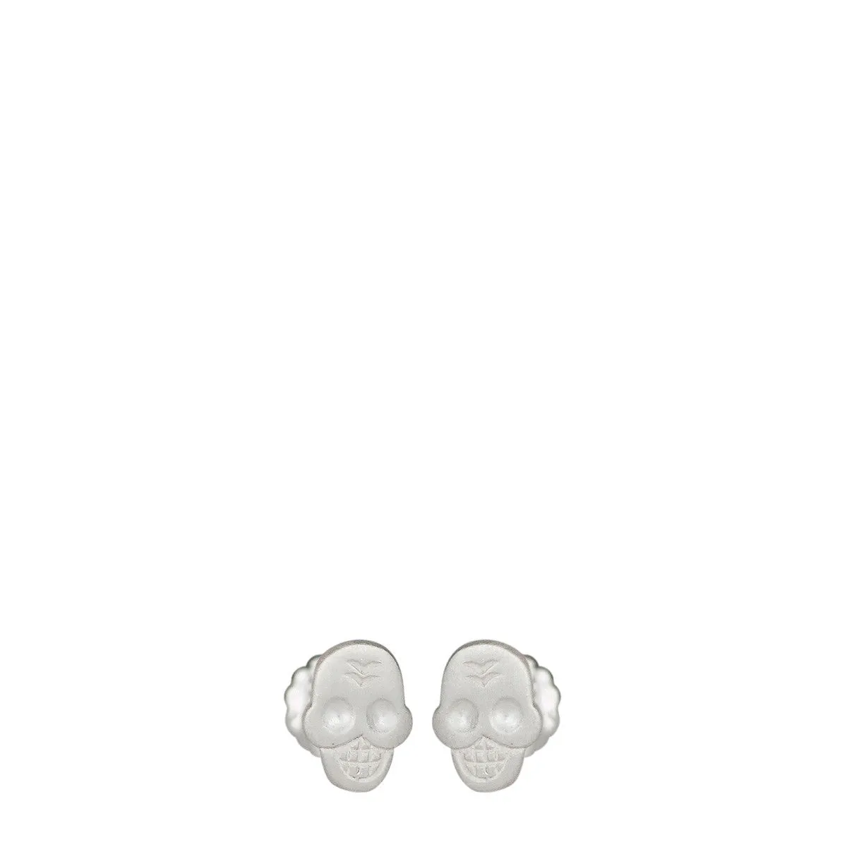 Sterling Silver Mini Skull Stud Earrings