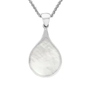 Sterling Silver Mother of Pearl Balloon Shaped Necklace