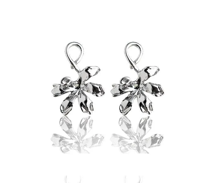 Sterling Silver Naupaka Post Earrings