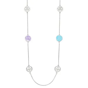 Sterling Silver Royal Crown Derby Mikado Flore Necklet D