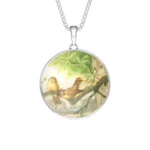 Sterling Silver Royal Doulton China Wind In The Willows Round Necklace