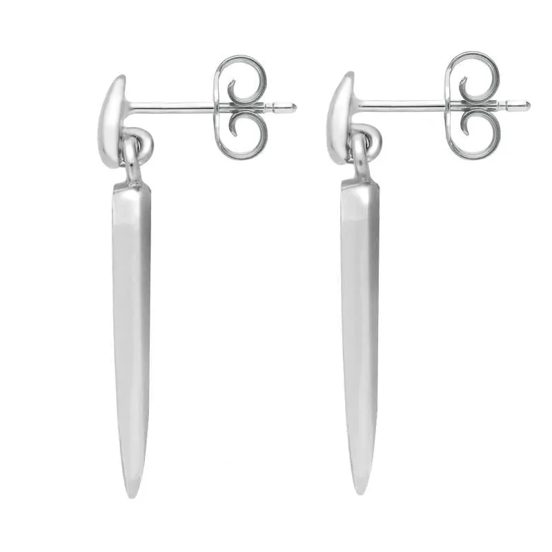 Sterling Silver Turquoise Toscana Slim Pear Drop Earrings