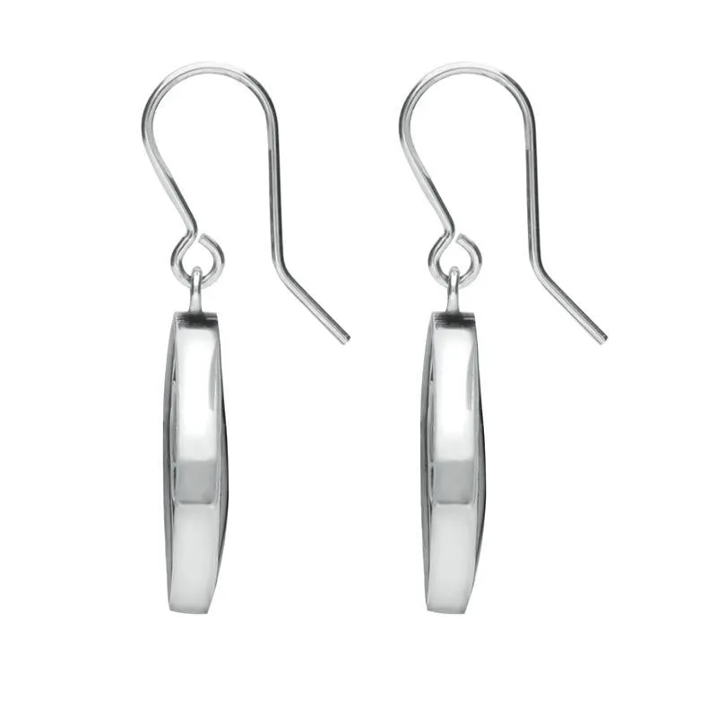 Sterling Silver Whitby Jet Abbey Window Drop Earrings