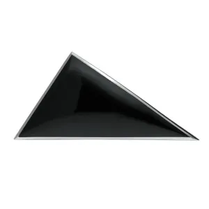 Sterling Silver Whitby Jet Contemporary Triangular Brooch