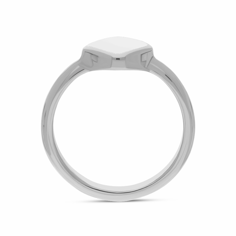 Sterling Silver Bauxite Cushion Ring