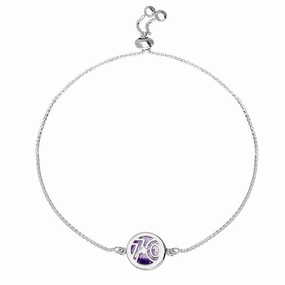 Sterling Silver Blue John Peak District Millstone 70 Double Sided Bracelet D