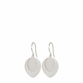 Sterling Silver Large Double Lotus Petal Earrings
