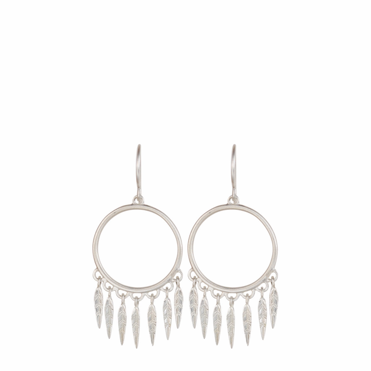 Sterling Silver Small Dream Catcher Earrings