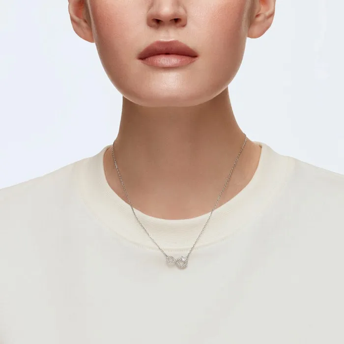 Swarovski Infinity Crystal White Rhodium Plated Necklace