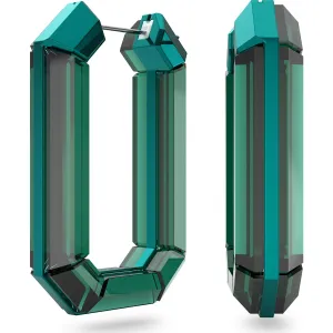 Swarovski Lucent Green Crystal Hoop Earrings
