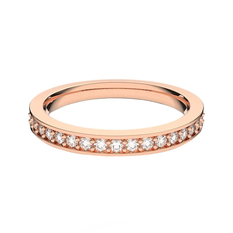 Swarovski Rare Rose Gold Plated Ring - Size 55