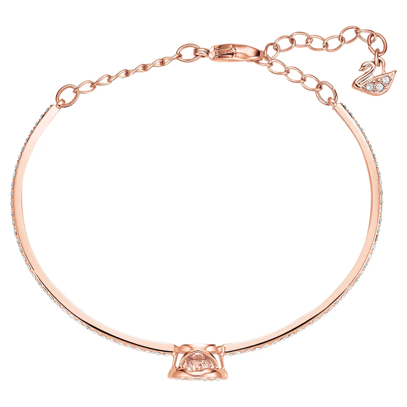 Swarovski Sparkling Dance Rose Gold Tone White Crystal Bangle
