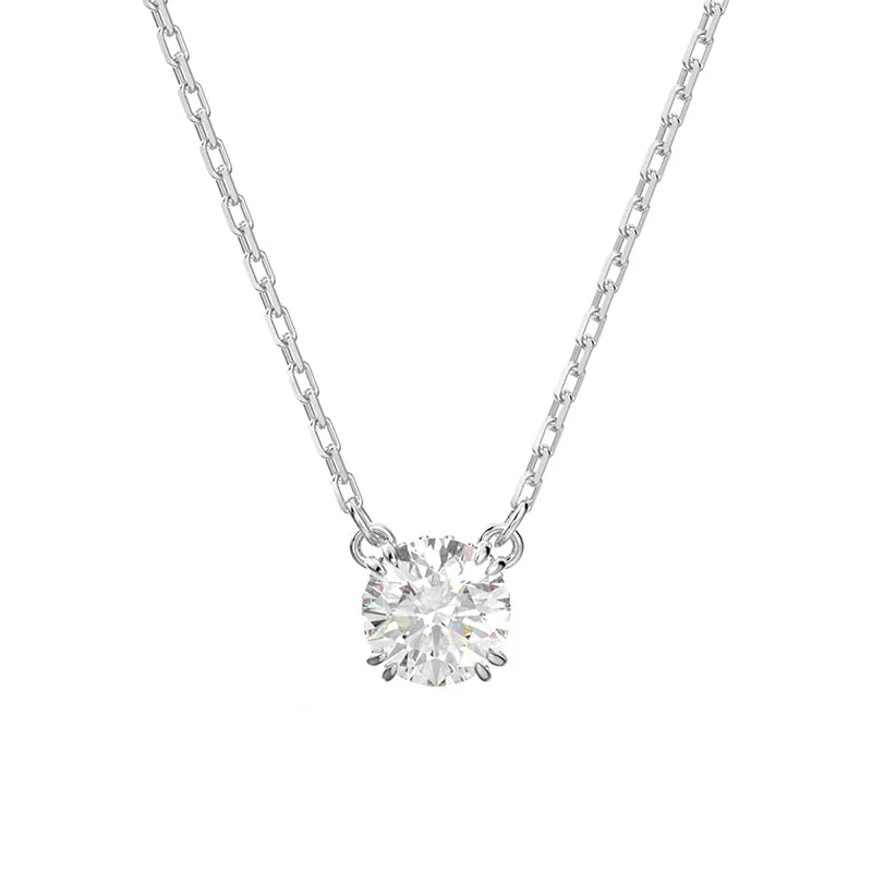 Swarovski Stilla Rhodium Plated Crystal Necklace