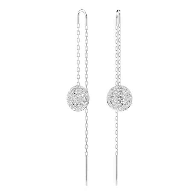 Swarovski Sublima Rhodium Plated Crystal Drop Earrings