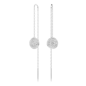 Swarovski Sublima Rhodium Plated Crystal Drop Earrings