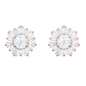 Swarovski Sunshine White Stone Rose Gold Plated Earrings
