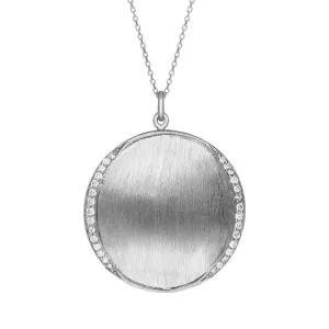 Sylva Sterling Silver Cubic Zirconia Disc Necklace