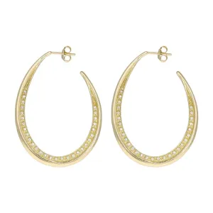 Sylva Yellow Gold Plated Sterling Silver Hoop Earrings