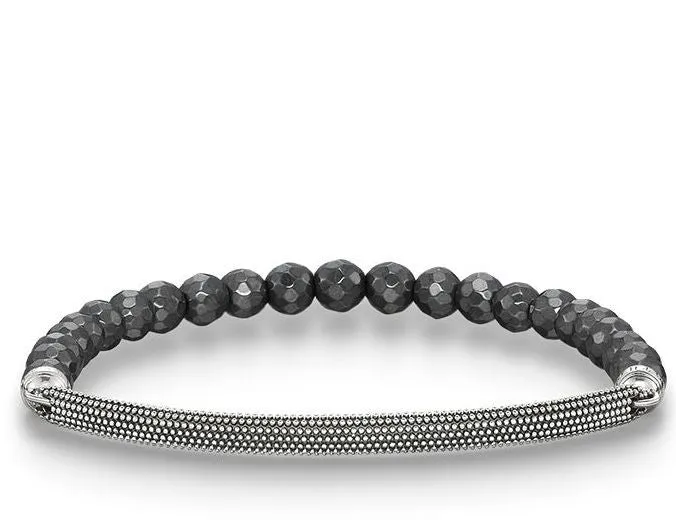 Thomas Sabo Bracelet Love Bridge Haematite Silver 17.5cm