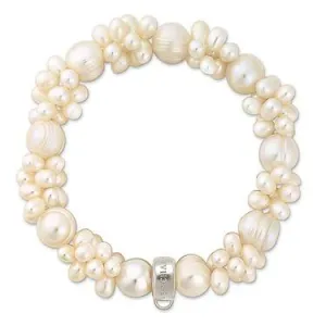 Thomas Sabo Charm Club Sterling Silver Freshwater Pearl Charm Bracelet Medium D