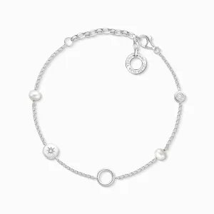 Thomas Sabo Charm Club Sterling Silver Pearl Charm Bracelet D