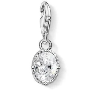 Thomas Sabo Charm Club Sterling Silver White Stone Charm