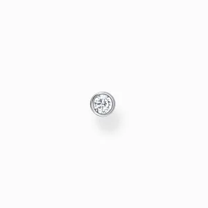 Thomas Sabo Charm Club Sterling Silver White Stone Single Stud Earring