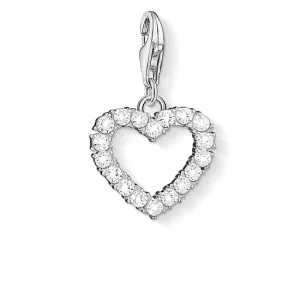 Thomas Sabo Charm Club Sterling Silver Zirconia Romantic Heart Charm