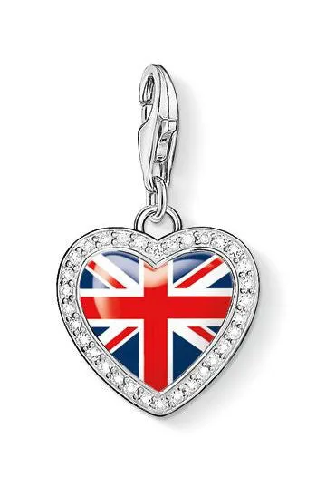 Thomas Sabo Charm Heart Union Jack Flag Silver D
