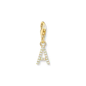 Thomas Sabo Gold Plated Sterling Silver Charmista Letter "A" Charm