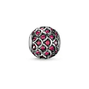 Thomas Sabo Karma Beads Sterling Silver Red Corundum Fish Charm