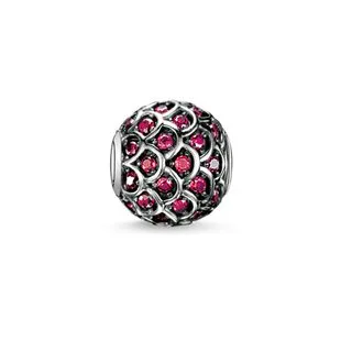 Thomas Sabo Karma Beads Sterling Silver Red Corundum Fish Charm