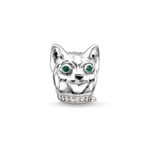 Thomas Sabo Karma Beads Sterling Silver Zirconia Cat Charm
