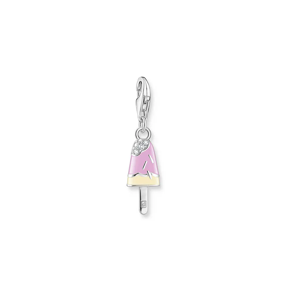 Thomas Sabo Sterling Silver Charmista Enamel Ice Cream CZ Charm