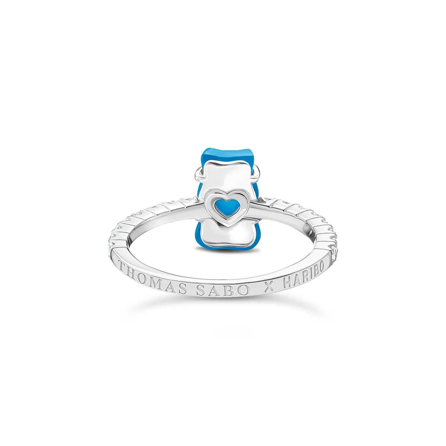 Thomas Sabo Sterling Silver Haribo Cubic Zirconia Blueberry Blue Bear Ring