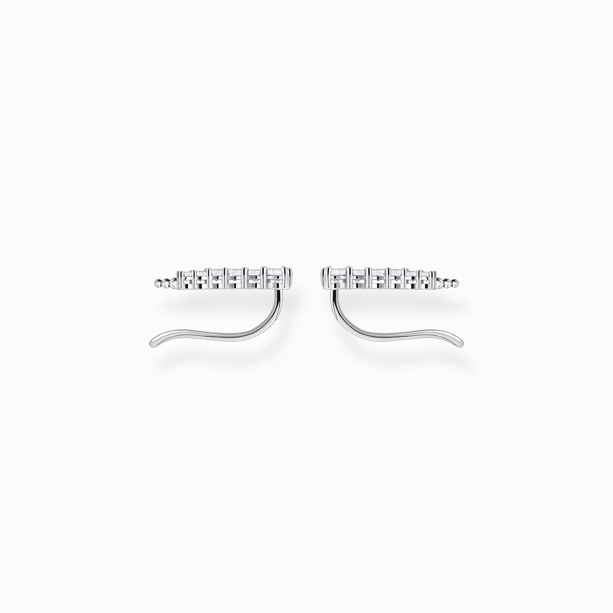 Thomas Sabo Sterling Silver White Stone Climber Earrings