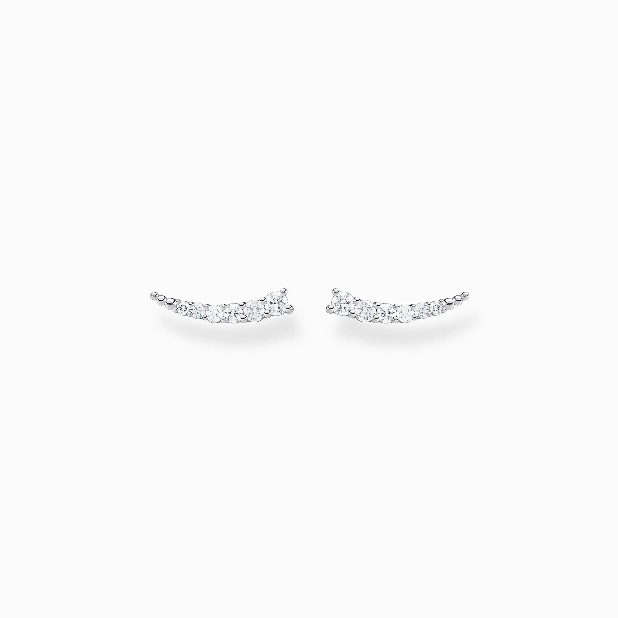 Thomas Sabo Sterling Silver White Stone Climber Earrings