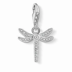Thomas Sabo Charm Club Sterling Silver CZ Dragonfly Charm D