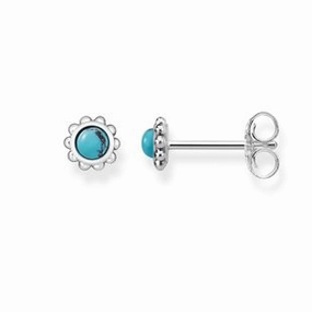 Thomas Sabo Glam And Soul Sterling Silver Ethnic Turquoise Stud Earrings