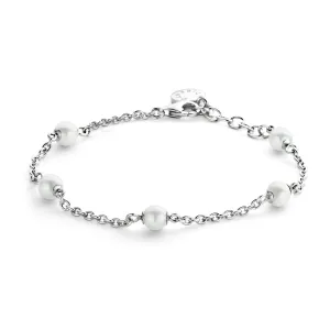 Ti Sento Bracelet Silver And White Pearl 5 Bead