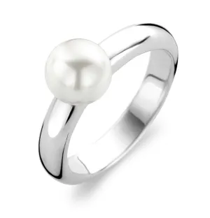 Ti Sento Ring Silver and Pearl Ball Top