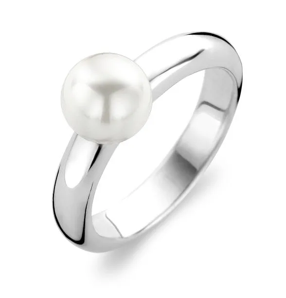 Ti Sento Ring Silver and Pearl Ball Top