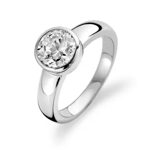 Ti Sento Ring Silver And White Cubic Zirconia Faceted Round