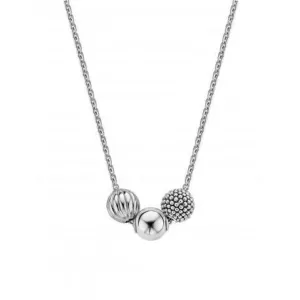 Ti Sento Sterling Silver Three Sphere Necklace